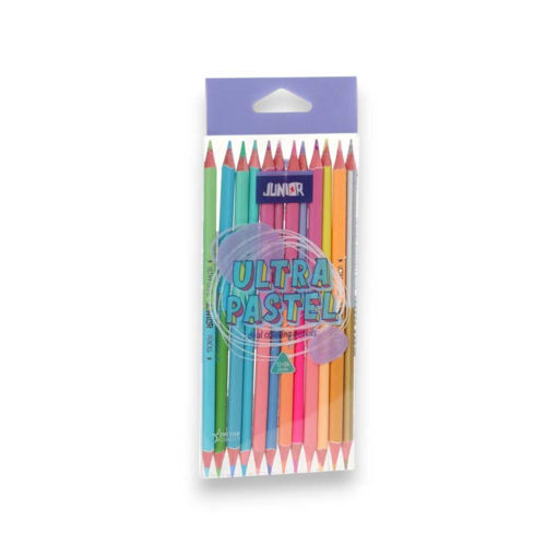 Picture of JUNIOR PENCIL COLOURS TRIANGULAR DUAL PASTEL X12